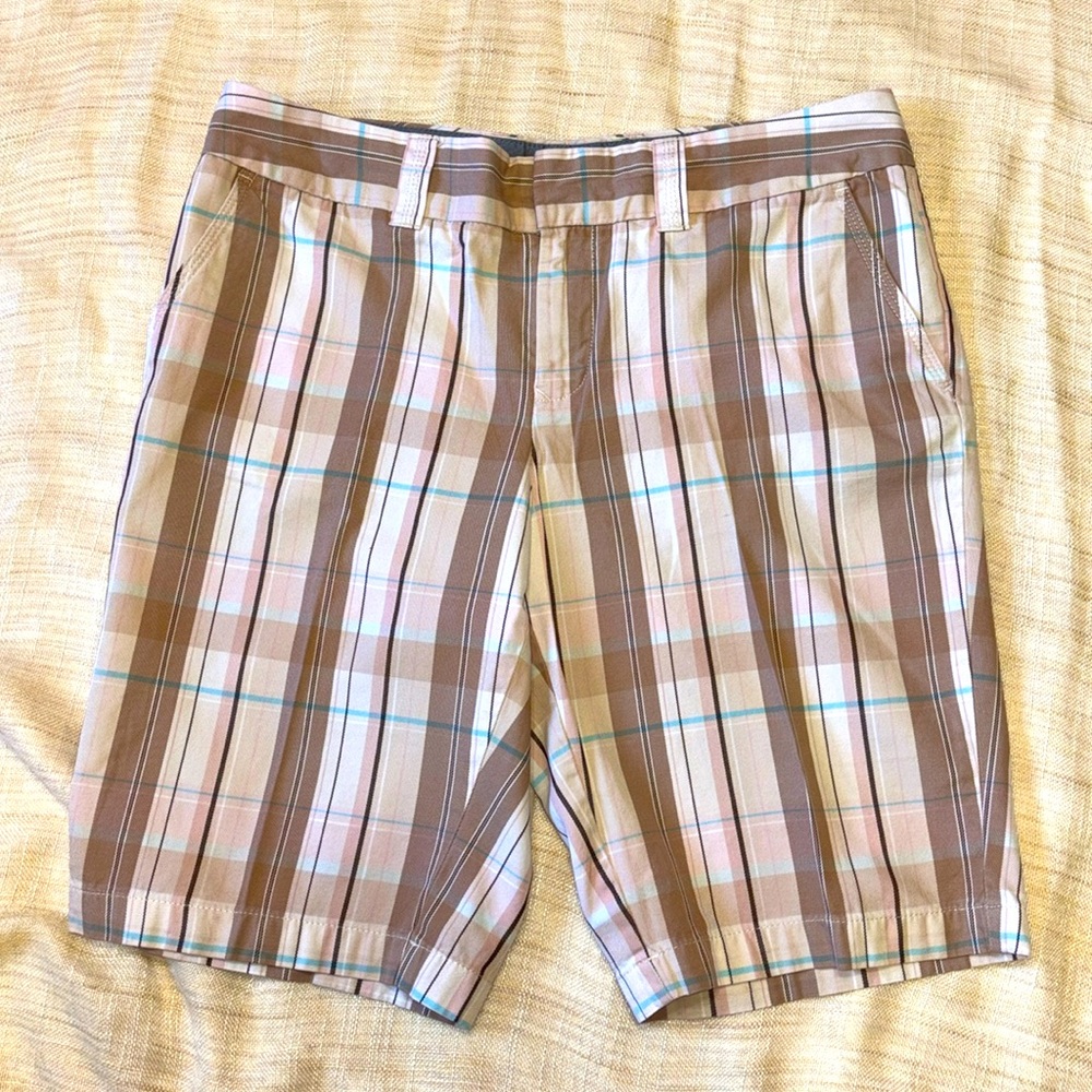 Tommy Hilfiger Plaid Chino Bermuda Shorts Size 10, EUC, Preppy Sporty, Golf